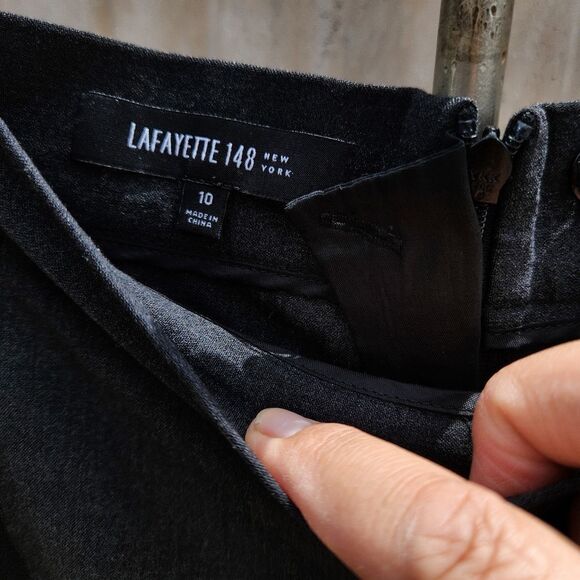 Lafayette 148 new york black wool blend black skirt - Picture 5 of 6